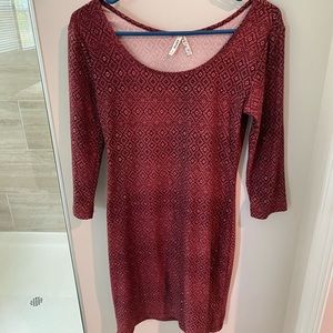 Mudd Fitted quarter sleeve dress